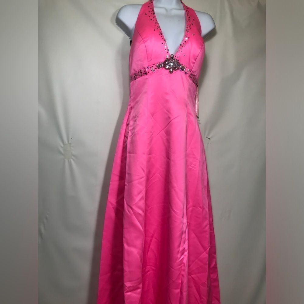 My Fashion Style Deep Pink Size large NWT Prom Evening Dress